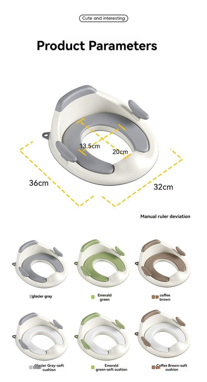 baby portable toilet seat, potty training, no installation, splash proof, hanging storage, travel potty seat, toddler toilet training seat - Green - Size Hard seat cushion