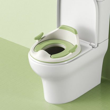 baby portable toilet seat, potty training, no installation, splash proof, hanging storage, travel potty seat, toddler toilet training seat - Green - Size Soft cushion