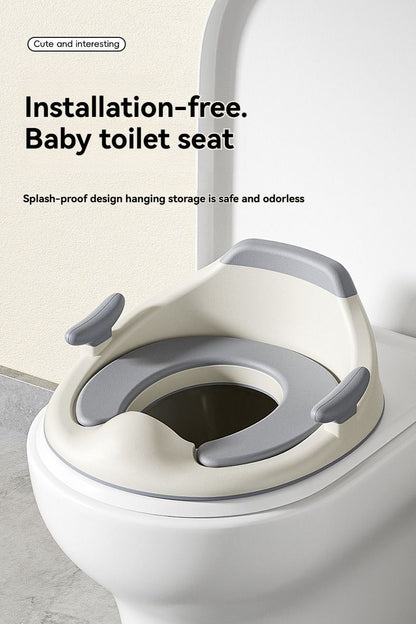baby portable toilet seat, potty training, no installation, splash proof, hanging storage, travel potty seat, toddler toilet training seat - Gray - Size Soft cushion