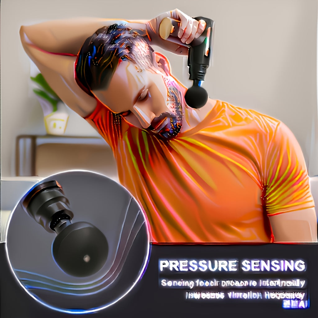 Red Portable Deep Tissue Massager | 6-Speed & 4 Heads & 15-Min Timer｜Professional Muscle Recovery, Anytime Anywhere