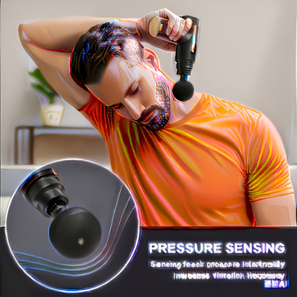 Red Portable Deep Tissue Massager | 6-Speed & 4 Heads & 15-Min Timer｜Professional Muscle Recovery, Anytime Anywhere