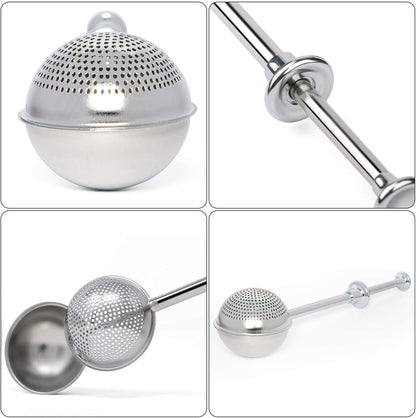 Flour Duster, One-Hand Operation, 304 Stainless Steel Powder Sugar Bowl Dusting Duster, Dusting Flour Sieve