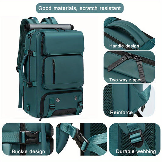18.1-inch Easy-Travel Bag (46×30×16 cm): Four carrying modes in one bag, with independent shoe compartment and freely switchable hidden shoulder straps.(light gray）