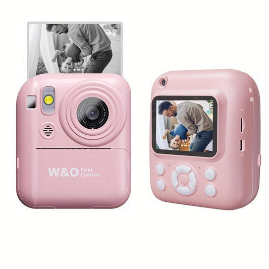 (PINK)Instant-Fun Camera: HD Photos, Filter Effects, Time-lapse Selfies, Built-in Games & Music, All-in-One Fun with Type-C Fast Charging..