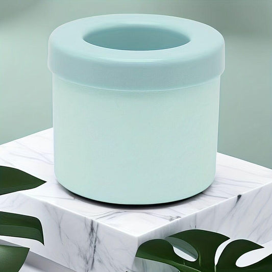 1 pc blue Silicone Ice Cube Cup â Freezable & Reusable Ice Maker, Perfect for Home, Bar, Pub, Club, and Outdoor Summer Drinks in Light Blue, Ideal for Cocktails and Fresh Fruit Infusions.