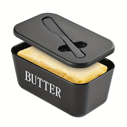 GREEN **Food-Grade PP Large Butter Keeper with Cutting Blade | Airtight, Drying-Resistant, Easy to Slice – Long-Lasting Freshness, Your Kitchen & Baking Essential Helper**