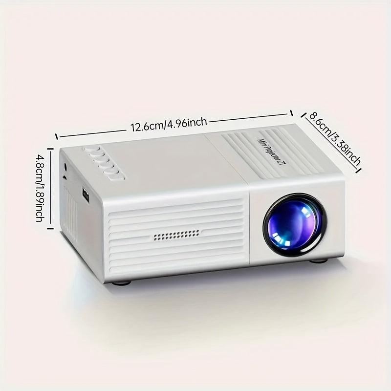 Pocket cinema carries | 80-inch wireless mini projector, direct phone connection, USB instant broadcast, and camping bedroom enjoys HD giant screen..