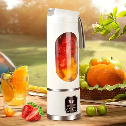 Portable USB Electric Blending Cup with 15.21 oz Capacity (1300 mAh / 3.7 V) â Ideal for Smoothies, Whipped Drinks, Travel, and Fitness.(PINK).