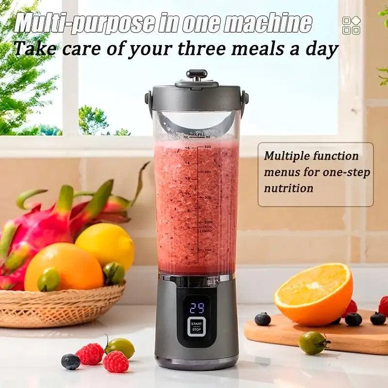 Portable USB Electric Blending Cup with 15.21 oz Capacity (1300 mAh / 3.7 V) â Ideal for Smoothies, Whipped Drinks, Travel, and Fitness.(PINK).