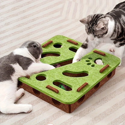 High-Elasticity Warm Cat Bed: 45×30×19cm Wrapped Design, Striped Fleece + Arctic Fleece Heat Retention, Removable & Washable（light purple）