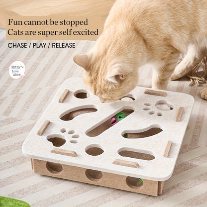 High-Elasticity Warm Cat Bed: 45×30×19cm Wrapped Design, Striped Fleece + Arctic Fleece Heat Retention, Removable & Washable（light purple）