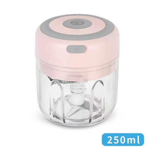 PINK Mini Electric Garlic Chopper, Meat Grinder, and Vegetable Chopper, USB Rechargeable Mini Food Blender, Efficient Small Food Processor, Suitable for Ginger, Chili, Fruits, and Meat.