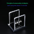 Newton's Cradle, made of durable PP material, is both a desktop physics demonstration pendulum and a stress-relieving decorative piece for offices and homes, ideal as a creative gift..