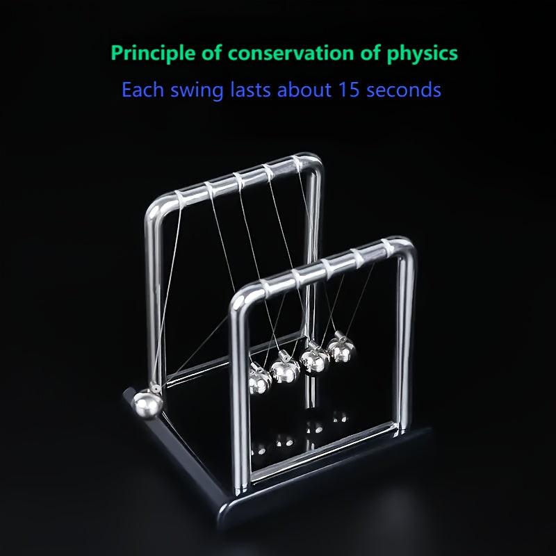 Newton's Cradle, made of durable PP material, is both a desktop physics demonstration pendulum and a stress-relieving decorative piece for offices and homes, ideal as a creative gift..