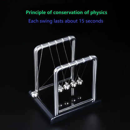 Newton's Cradle, made of durable PP material, is both a desktop physics demonstration pendulum and a stress-relieving decorative piece for offices and homes, ideal as a creative gift..