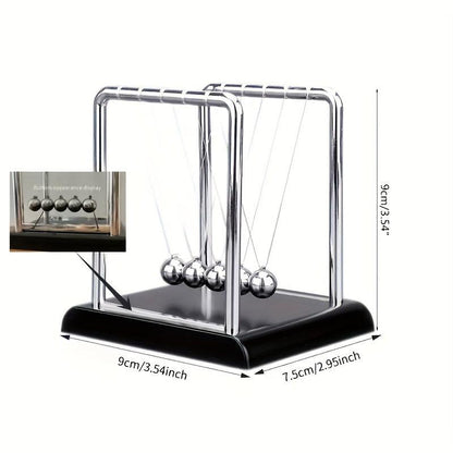 Newton's Cradle, made of durable PP material, is both a desktop physics demonstration pendulum and a stress-relieving decorative piece for offices and homes, ideal as a creative gift..