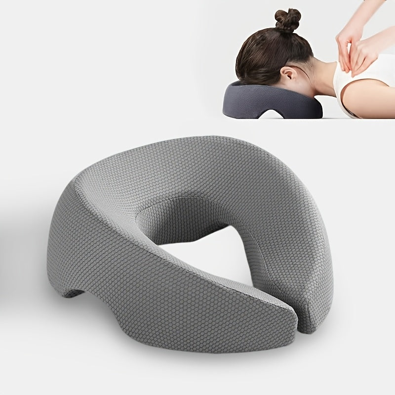 GREY Soft O-shaped/U-shaped Face Pillow for Beauty Salons/Spa Massage, Ergonomic Face Pillow, Multi-functional Suitable for Adult Facial Care and Relaxation, Multi-functional Neck and Face Support Comfort Face Pillow