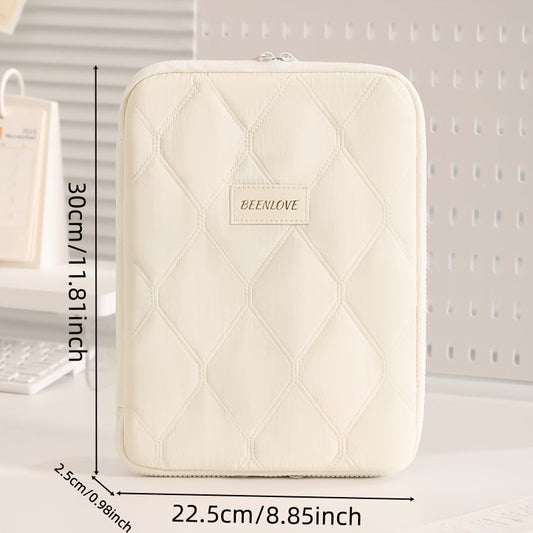 (blue)**BEENLOVE Tablet Storage Bag: 180° Full-Open Independent Compartment, Shockproof & Portable, Multifunctional Design**