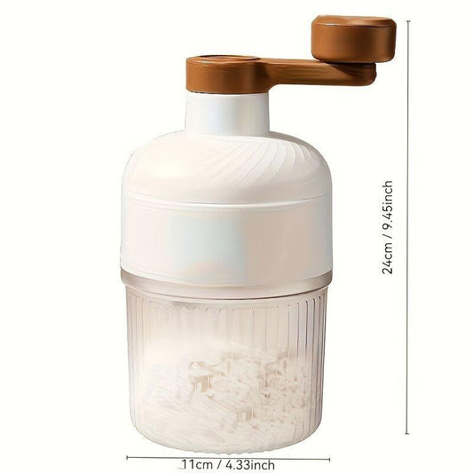 Hand-Crank Ice Maker in 10 Secondsï½Anti-Slip Handle + Transparent Large Ice Box, Unlock Colorful Summer Smoothies & Shaved Ice.