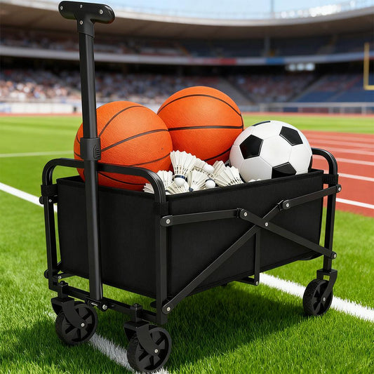 Foldable Shopping Cart, made of 600D waterproof Oxford fabric, equipped with all-terrain silent wheels. Suitable for beach/groceries/garden/shopping trips. A portable shopping cart with strong load-bearing capacity..