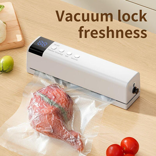 **1pc white Portable Wireless Vacuum Sealerï½USB Charging Compact Design, One-Touch Sealing for Long-Lasting Freshness, Ideal for Home & Outdoor Use**.