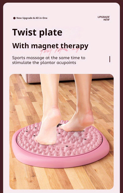 Magnetic Foot Massage & Waist Twisting Disc｜Home Body-Shaping Fitness Equipment, Silent Anti-Slip Dual-Function, Promotes Circulation & Improves Sleep（green）