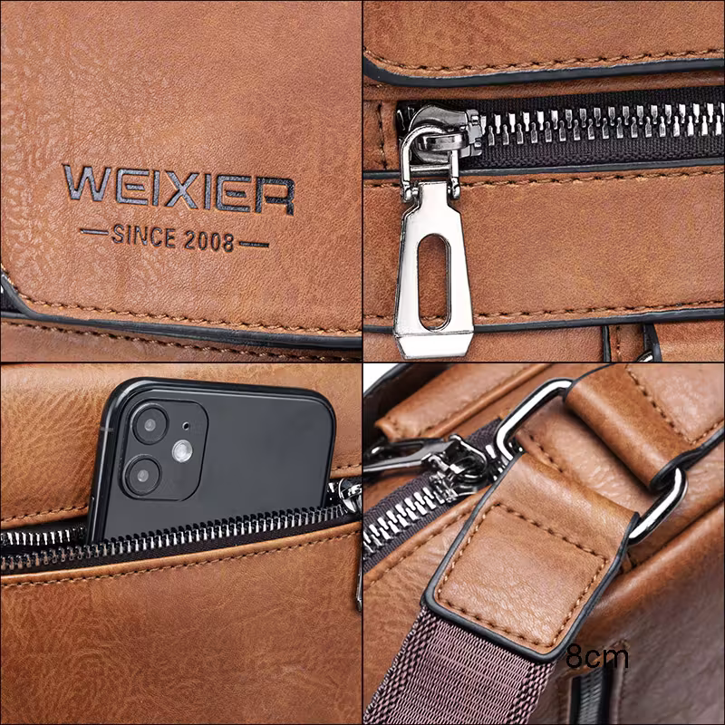 Men's retro crossbody Bag (brown) : High quality with multiple compartments, practical and versatile. It is the top choice for Father's Day, Valentine's Day and Christmas gifts
