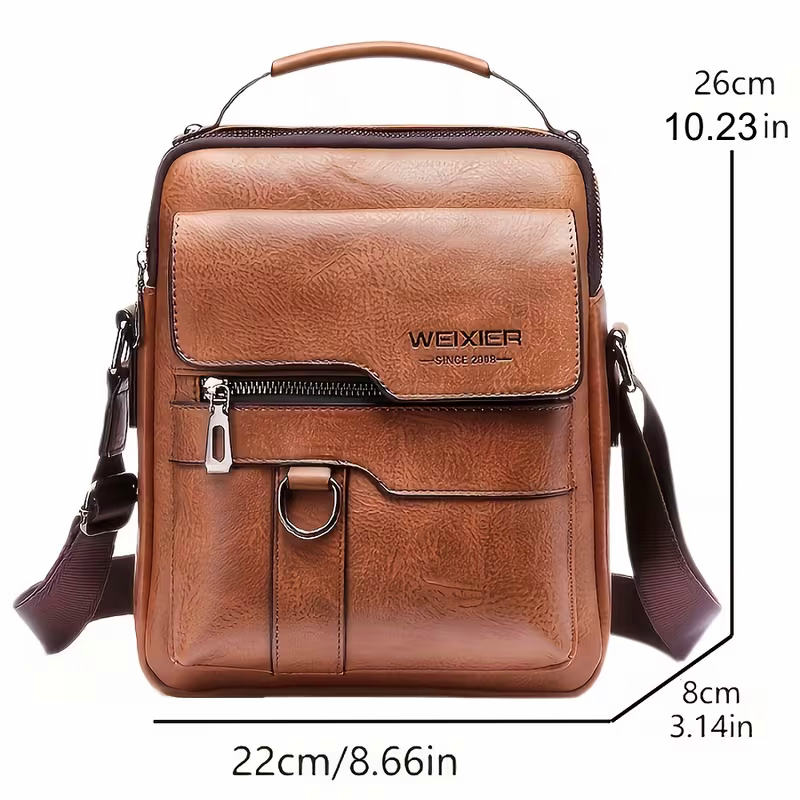 Men's retro crossbody Bag (brown) : High quality with multiple compartments, practical and versatile. It is the top choice for Father's Day, Valentine's Day and Christmas gifts