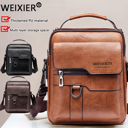 Men's vintage crossbody bag (dark brown) : High-quality with multiple compartments, practical and versatile. It is the top choice for Father's Day, Valentine's Day and Christmas gifts