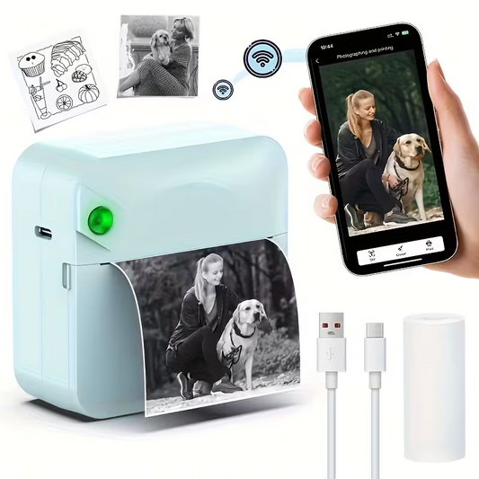 Wireless Portable Mini Thermal Printer | Multi-Scenario Printing Kit supports photos, labels, and to-do lists. Perfect for both gifting and personal use..