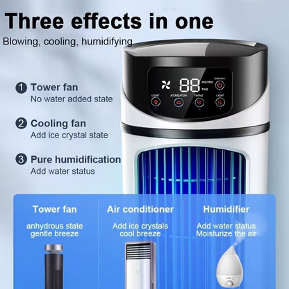 USB portable air conditioner humidifier - 6-speed adjustment, ultra-quiet 25 decibels, mini air conditioner for home, office and dormitory, 6-hour timer, festival gift, suitable for use in home, office and dormitory.