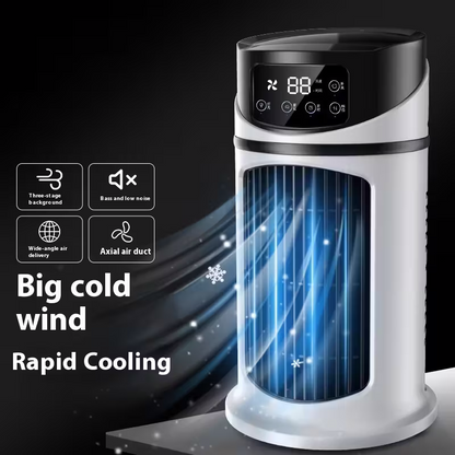 USB portable air conditioner humidifier - 6-speed adjustment, ultra-quiet 25 decibels, mini air conditioner for home, office and dormitory, 6-hour timer, festival gift, suitable for use in home, office and dormitory.