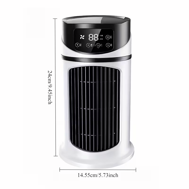 USB portable air conditioner humidifier - 6-speed adjustment, ultra-quiet 25 decibels, mini air conditioner for home, office and dormitory, 6-hour timer, festival gift, suitable for use in home, office and dormitory.