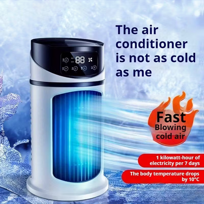 USB portable air conditioner humidifier - 6-speed adjustment, ultra-quiet 25 decibels, mini air conditioner for home, office and dormitory, 6-hour timer, festival gift, suitable for use in home, office and dormitory.