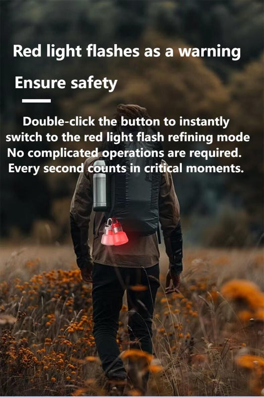 Two random color (green - yellow - white - red) outdoor camping lights, convenient for hiking, multi-scenario water bottle lights, ambient lights, suspended hanging lights with focused light.