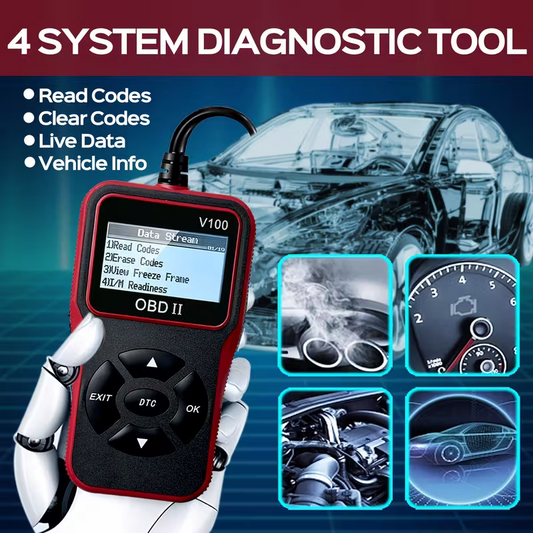 Automobile OBD2 Fault Diagnosis Instrument, engine fault code Reader, suitable for all OBD II models in 1996+, plug-and-play vehicle condition detection tool, a practical car gift for your boyfriend or father.