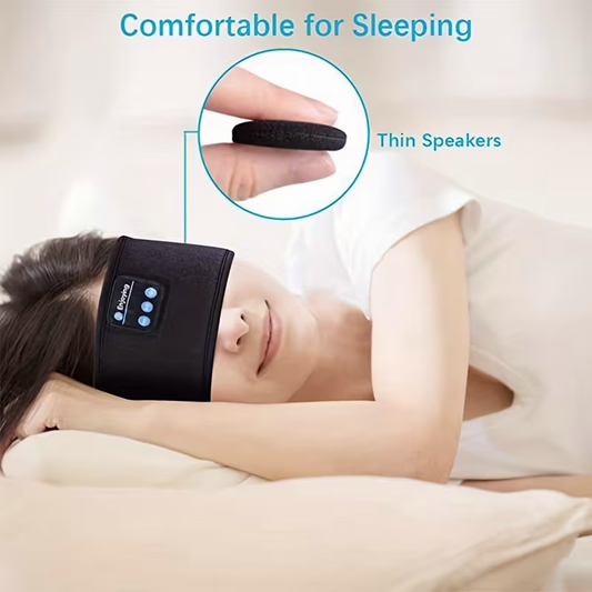 The dual-purpose wireless headphones for sleep and exercise feature a headband design that is light, thin and soft, providing a comfortable fit without pressing on the ears.
