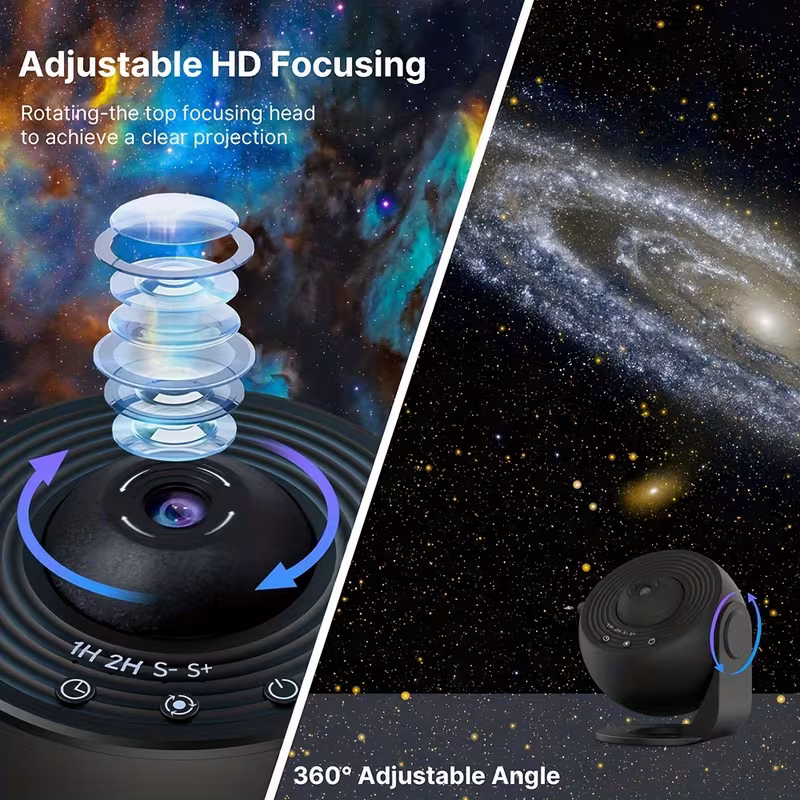 12-in-1 Constellation and Planetary arium Projector - USB power supply, modern space-themed night light with aurora effect, suitable for bedrooms, suitable for teenagers and adults, adjustable display Settings.