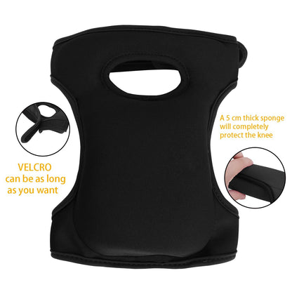 Black Gardening Knee Pads (2-Pack): Ultra-Thick Memory Foam, Adjustable Straps – Ideal for Gardening, Cleaning, Flooring & Work