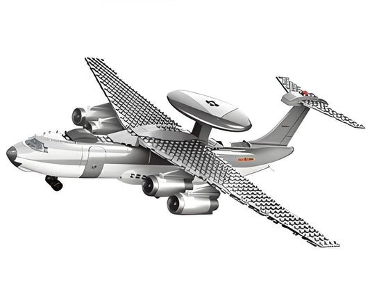 Christmas gift KJ2000 Airborne Early Warning Aircraft Building Blocks Set, 199 Pieces Military Model Kit for Kids Aged 6+ & Enthusiastsï¼KJ2000 early warning aircraftï¼.