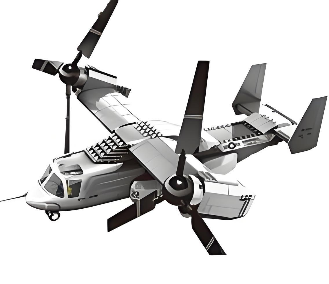 Christmas gift US Osprey Tiltrotor Aircraft Building Blocks Set, 460 Pieces Military Transport Model Kit for Kids Aged 6+ & Enthusiastsï¼Osprey tiltrotor aircraftï¼.