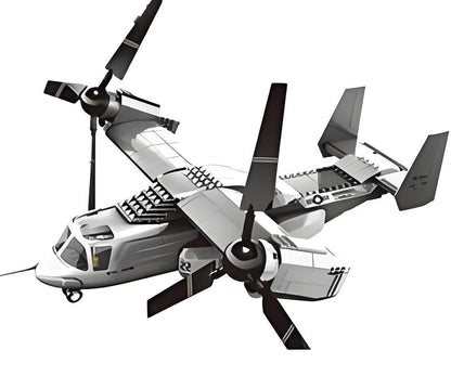 Christmas gift US Osprey Tiltrotor Aircraft Building Blocks Set, 460 Pieces Military Transport Model Kit for Kids Aged 6+ & Enthusiastsï¼Osprey tiltrotor aircraftï¼.