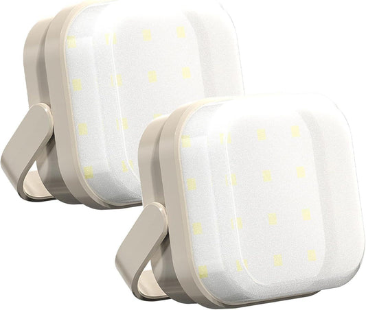 2-Pack LED Night & Emergency Lights - Mini Portable with 3 Modes for Home, Bedrooms, Power Outages & Backup, Outdoor Travel, Camping, Barbecue.
