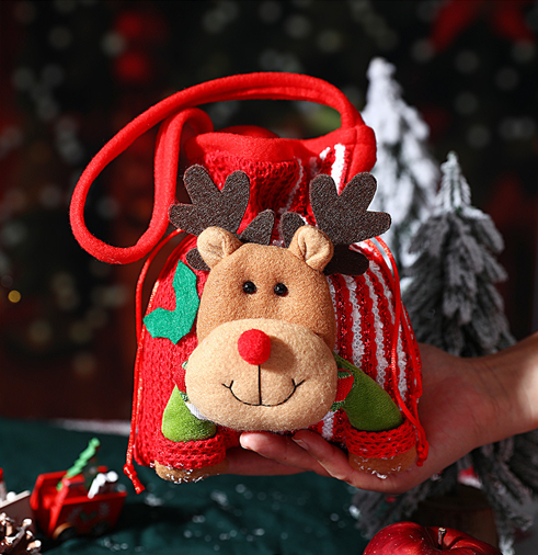 Christmas gift Festive Aussie Christmas Gift Bags: Cute Reindeer, Santa & Snowman Pouches for Xmas Treats & Gifting（moose）