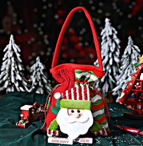 Christmas gift Festive Aussie Christmas Gift Bags: Cute Reindeer, Santa & Snowman Pouches for Xmas Treats & Gifting（Santa Claus）