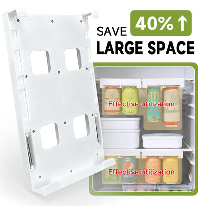 2-Pack Refrigerator Can Organizer â Hanging Soda & Beer Rack, Space-Saving Shelf for Fridge, Holds 8 Cans, Easy Installation (White).
