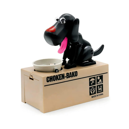 Interactive Dog Coin Bank â Automatic Electric Money Saving Piggy Bank with Moving Dog Design â Fun Kids Gift & Desk Decor (Black).