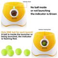 Automatic Dog Ball Launcher with 15 Mini Tennis Balls & Mesh Bag – Rechargeable Pet Toy for Small Dogs, Adjustable Launch Distance, Interactive Play (Orange)