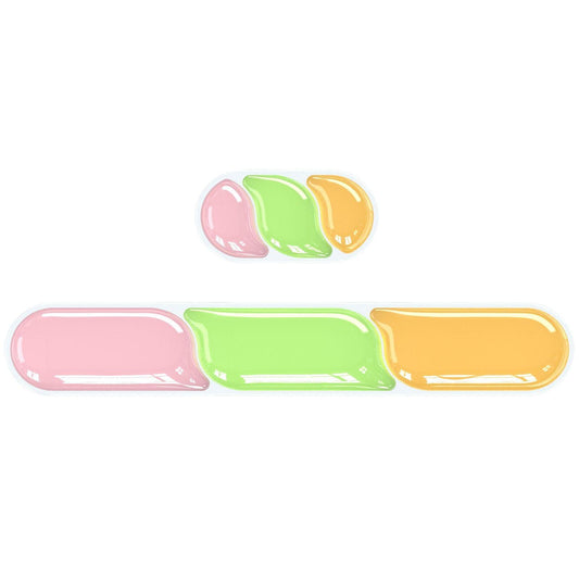 Ergonomic Gel Wrist Rest Set â Keyboard and Mouse Support Pad with Soft Cushioning for Office, Work, Gaming, and Study â Anti-Slip Base, Comfortable Design (Pink-Green-Orange).