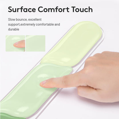 Ergonomic Gel Wrist Rest Set â Keyboard and Mouse Support Pad with Soft Cushioning for Office, Work, Gaming, and Study â Anti-Slip Base, Comfortable Design (Green).